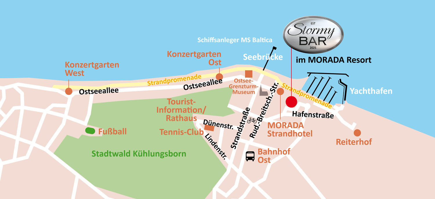 Lageplan der StormyBAR in Kühlungsborn