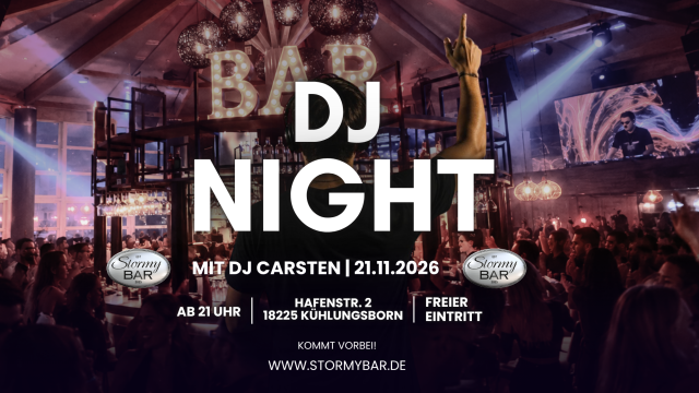 🥳 TANZBAR! DJ Night mit DJ Carsten | 21.11.2026
