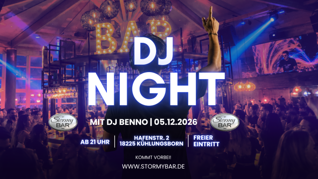 🎉 DJ NIGHT – Beats, Party & DJ Benno | 05.12.2026