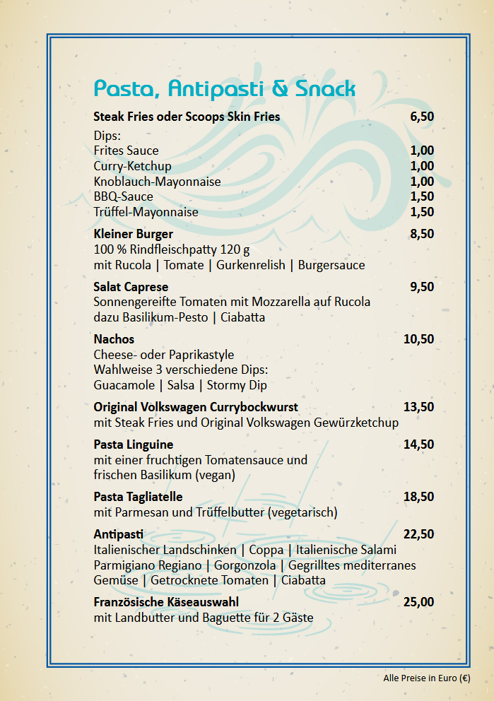 Speisekarte 3